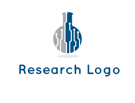 flask with circuit logo