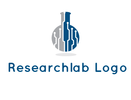 flask with circuit logo