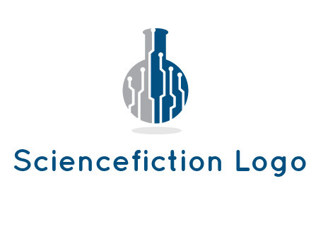 flask with circuit logo