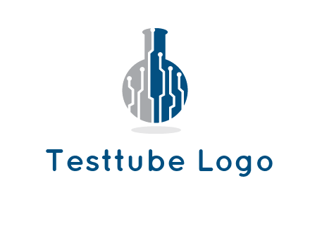 flask with circuit logo