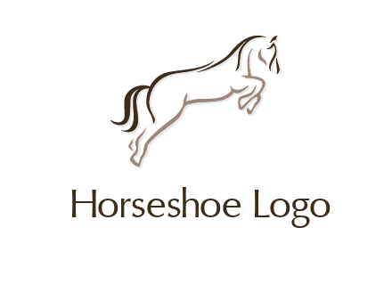 jumping stallion or horse logo