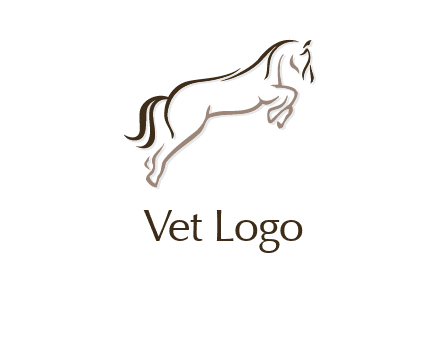 jumping stallion or horse logo