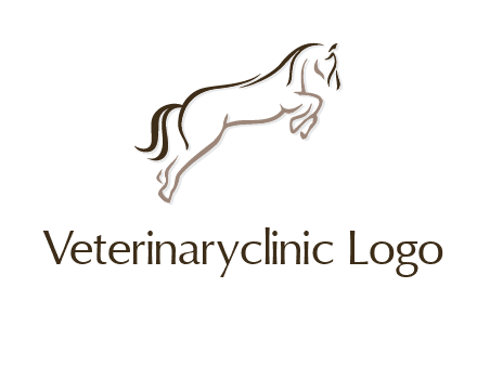 jumping stallion or horse logo