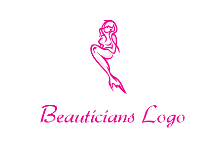 pink mermaid logo