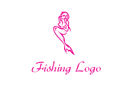 pink mermaid logo