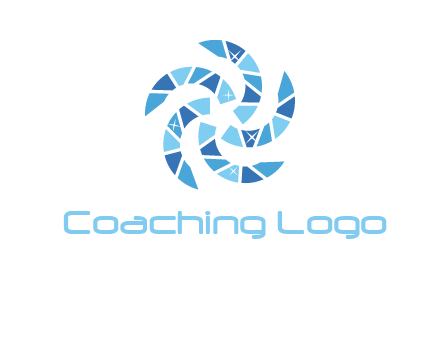 shiny gemstones swirl star logo