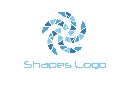 shiny gemstones swirl star logo