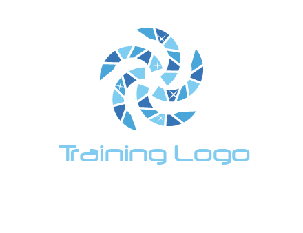 shiny gemstones swirl star logo