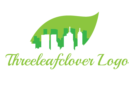 outline of buildings in leaf