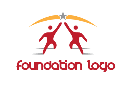 men holding a star icon