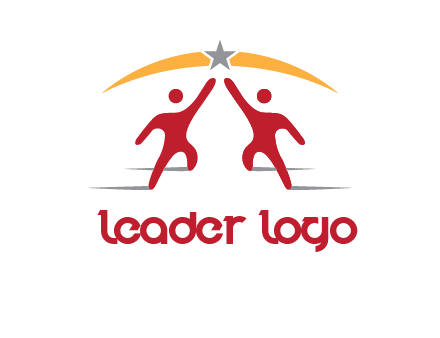 men holding a star icon