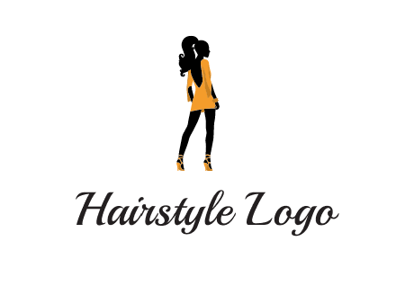woman in yellow apparel logo