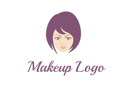 woman with bob cut hairstyle logo