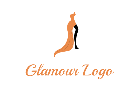 leg in slit dress logo