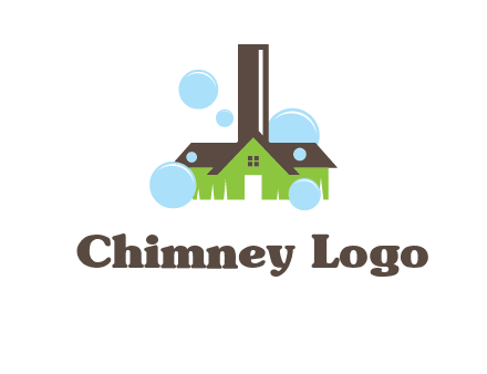 broom shaped like a home logo