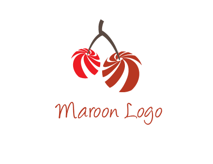striped cherries logo