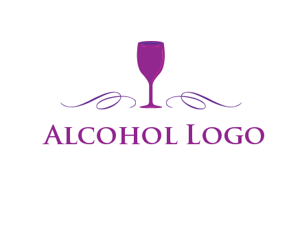 goblet with ribbons logo