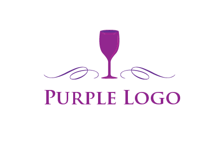 goblet with ribbons logo