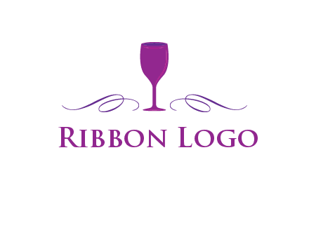 goblet with ribbons logo