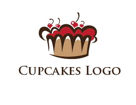 birthday cake crown with cherries logo