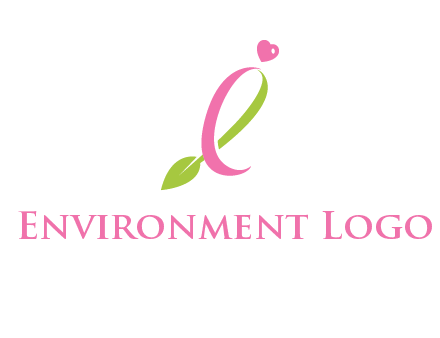 pink cancer ribbon attached to a sprout with a heart logo