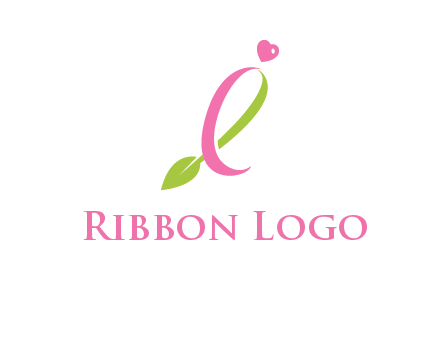 pink cancer ribbon attached to a sprout with a heart logo