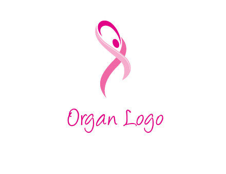pink cancer ribbon logo