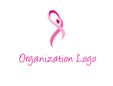 pink cancer ribbon logo