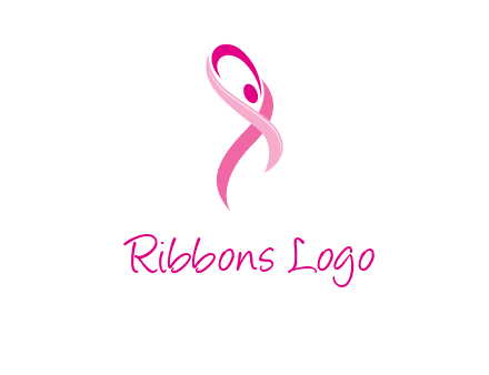 pink cancer ribbon logo