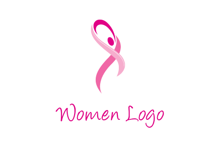 pink cancer ribbon logo