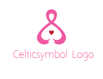 pink breast cancer ribbon forming the outline of a woman