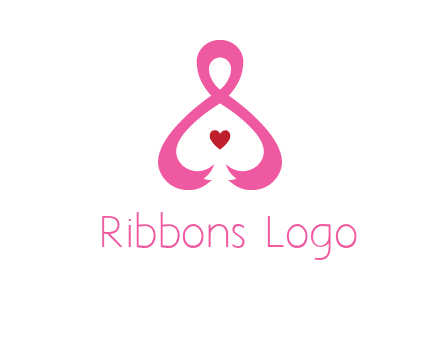 pink breast cancer ribbon forming the outline of a woman