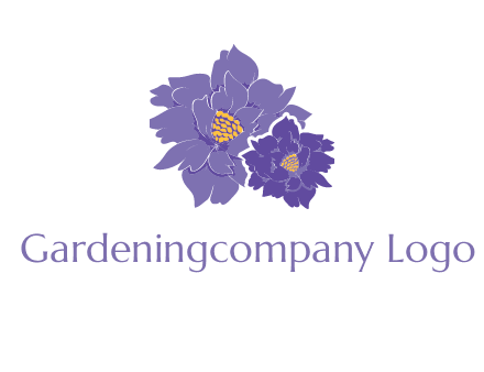 purple lisianthus flowers logo