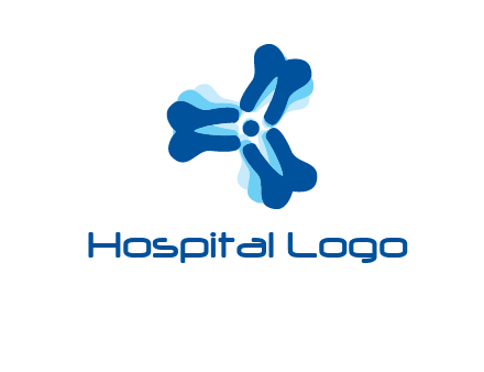 dental logo with tooth x-rays forming a fidget spinner