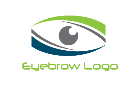 abstract eye with swooshes logo