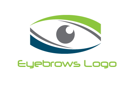 abstract eye with swooshes logo