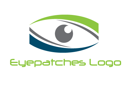 abstract eye with swooshes logo