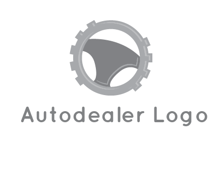 steering wheel inside the gear logo