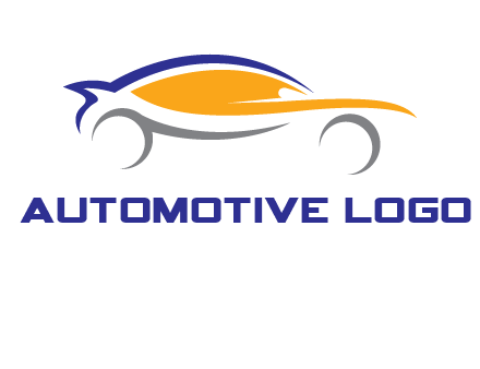 abstract fast car logo