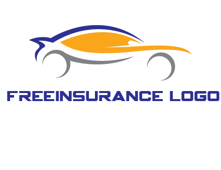 abstract fast car logo