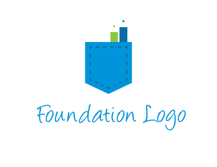 stitched pocket incorporated with two pencil logo