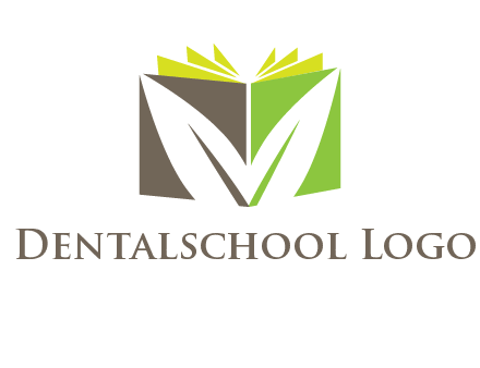 leaf inside abstract book logo