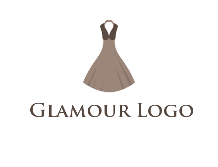 fashionable girl dress logo