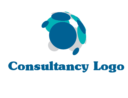 abstract circle dotted globe logo