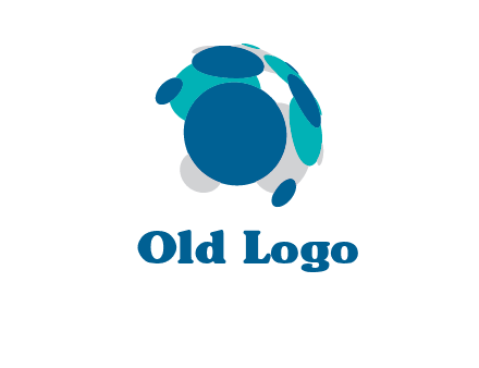 abstract circle dotted globe logo