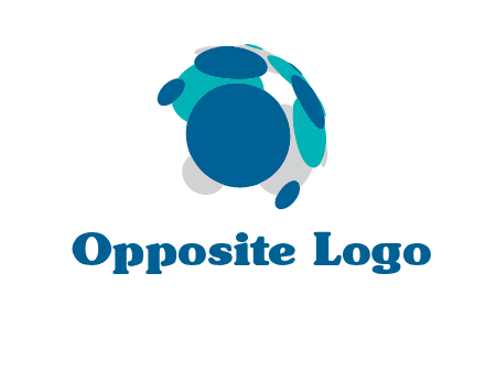 abstract circle dotted globe logo