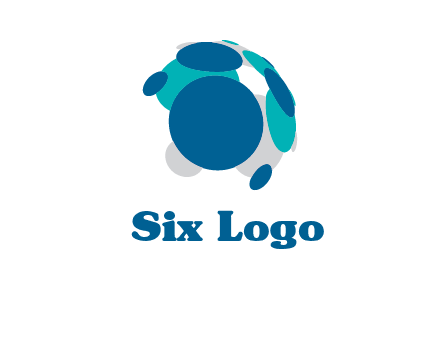 abstract circle dotted globe logo