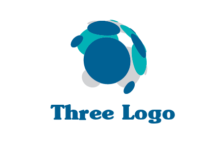 abstract circle dotted globe logo