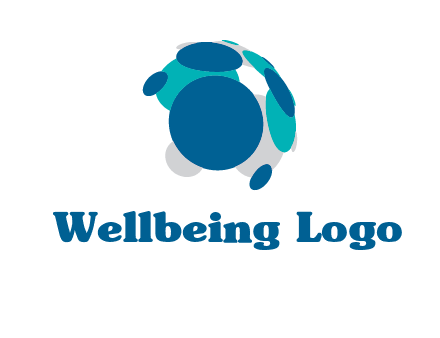 abstract circle dotted globe logo