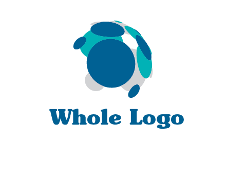 abstract circle dotted globe logo